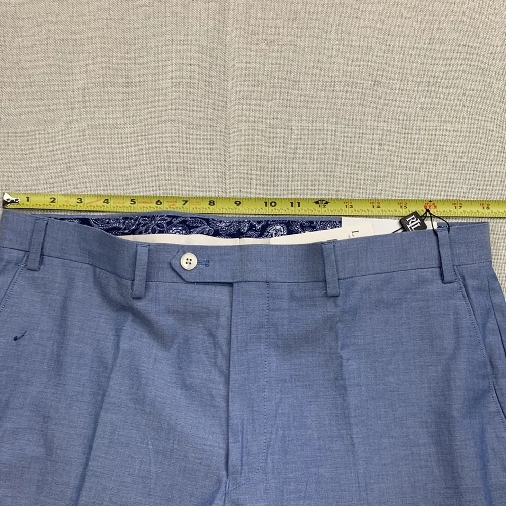 Lauren Ralph Lauren Men's Blue Chambray Cotton Suit Separate Pants Size 36 X 30